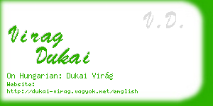 virag dukai business card